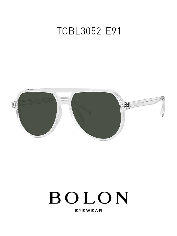 BOLON Tyrant 2021 New Products Nearsightedness Sunglasses Double Beam Polarized Pilot Frame Sunglasses Male TCBL3052