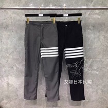 thom browne20 spring summer slim ankle-length pants men and women couples elastic waist four bars TB casual trousers