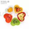 Plastic dessert fruit salad bowl Turn vegetable bowl creative love heart-shaped bowl turn small hot pot shop tableware cute