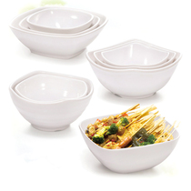 Melamine four square bowl imitation porcelain tableware commercial small Bowl hot pot restaurant string bowl plastic fast food soup bowl rice bowl small dish bowl