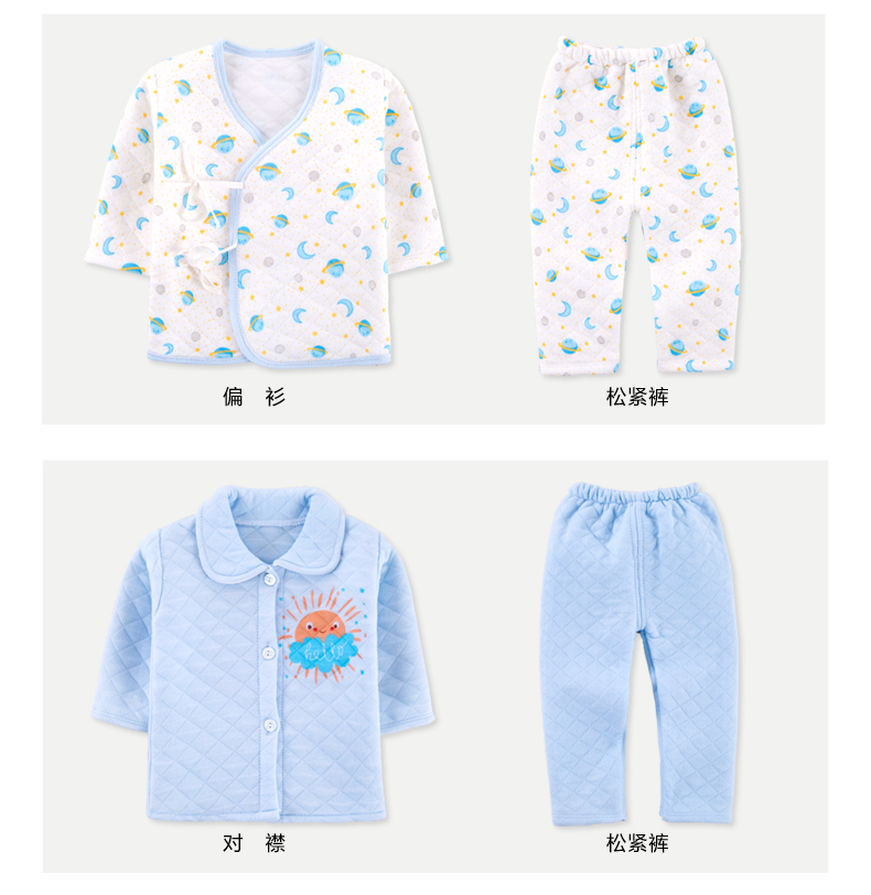 Quần áo trẻ em áo khoác mùa đông dày cotton bộ quà tặng mùa thu và quần áo mùa đông sinh ra trẻ sơ sinh - Bộ quà tặng em bé hộp quà tặng bé trai