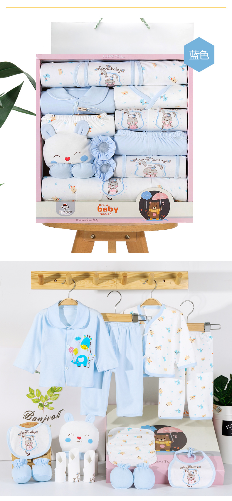 Bộ quần áo sơ sinh cotton cotton cho bé sơ sinh mùa hè 0-3 tháng 6 Đồ sơ sinh cho bé chuẩn bị đồ sơ sinh