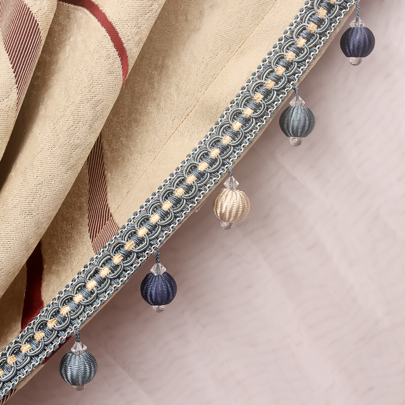 Tri-color beef tendon curtain lace crystal bead curtain accessories accessories boutique decorative lace curtain head hanging spike pendant