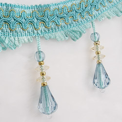 【One Pack】Curtain Lace Decorative Trim Splicing Curtain Lace Fabric Accessories Curtain Beads Tassel Pendant