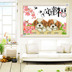 In cross stitch động vật nhỏ xem hạnh phúc dây thép gai thêu hai con chó 2018 phòng ngủ trẻ em mới - Công cụ & phụ kiện Cross-stitch mẫu tranh thêu Công cụ & phụ kiện Cross-stitch