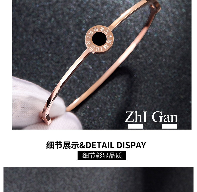 Vòng tay màu đỏ ròng nữ Nhật Bản và Hàn Quốc bằng vàng hồng titan thép không phai đơn giản Sen nhỏ vòng tay tươi trang sức hoang dã vòng pandora