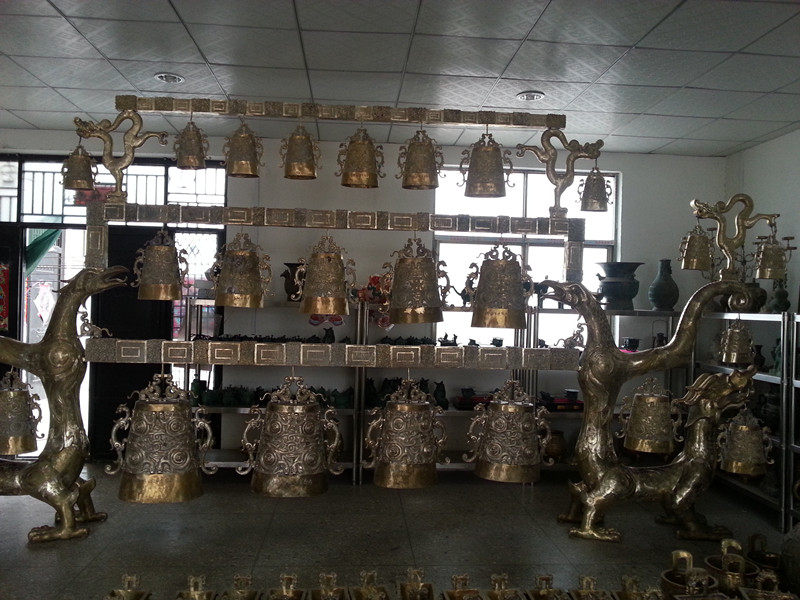 Antique Bronze Ware Large Chime Jong Foreign Supplies Business Gift Collection Pendulum handicraft