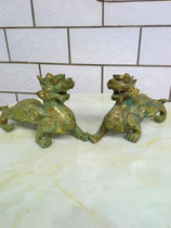 Imitation Antique Bronze Ware gold and beast workmanship fine rust color Natural collection Canon  