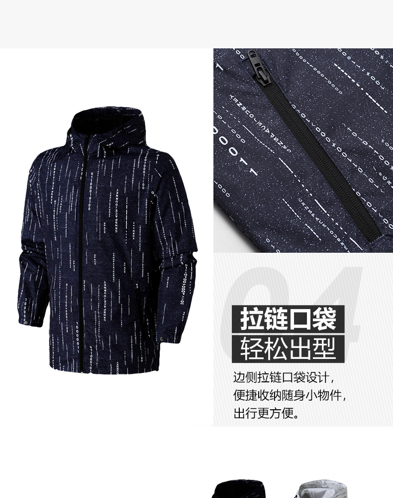 Áo khoác thể thao nam 鸟 风衣 2019 mới - Áo gió thể thao áo gió nam cao cấp