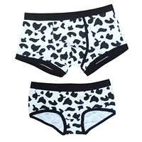 Bò đen trắng Siêu nhân cotton hoạt hình dễ thương nam nữ tam giác boxer cặp đồ lót quần lót đôi nam nữ