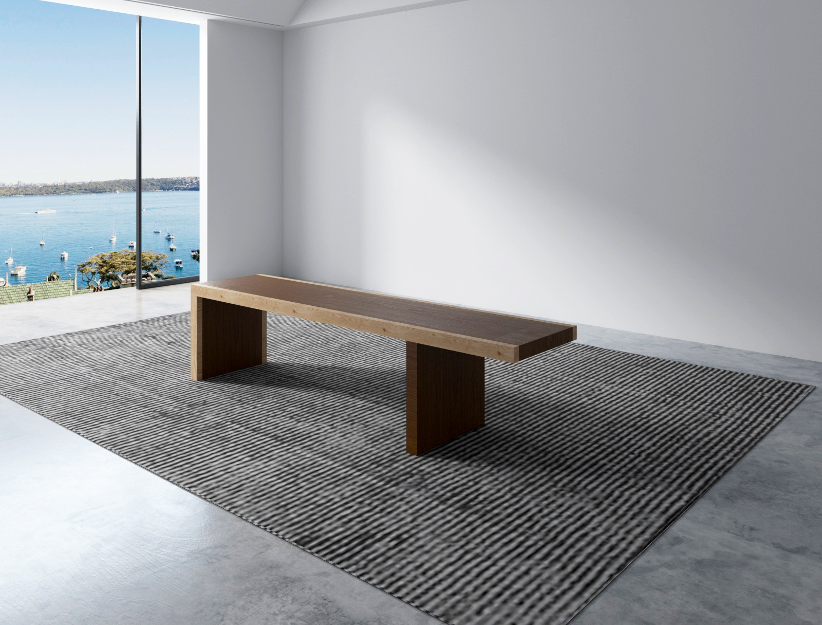 Nordic all solid wood long bench log TV cabinet home home change shoe stool living room dining table stool bedroom bed end stool