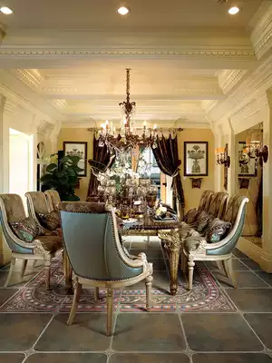 American country tile 500 round right angle kitchen living room Green European-style non-slip floor tile Antique brick Retro brick