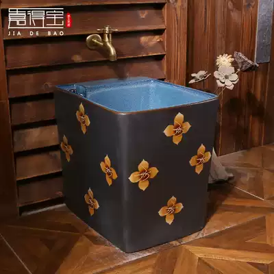 Jia Tempo retro wash mop pool household floor-standing ceramic mop pool balcony mop pool dressing room
