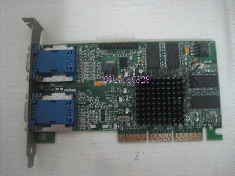 MATROX G450 G45 MDHA32DB AGP 32MB GRAPHICS CARD Dual-head MULTI-screen GRAPHICS card