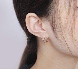 旭平 Fashionable silver needle, earrings, silver 925 sample, simple and elegant design