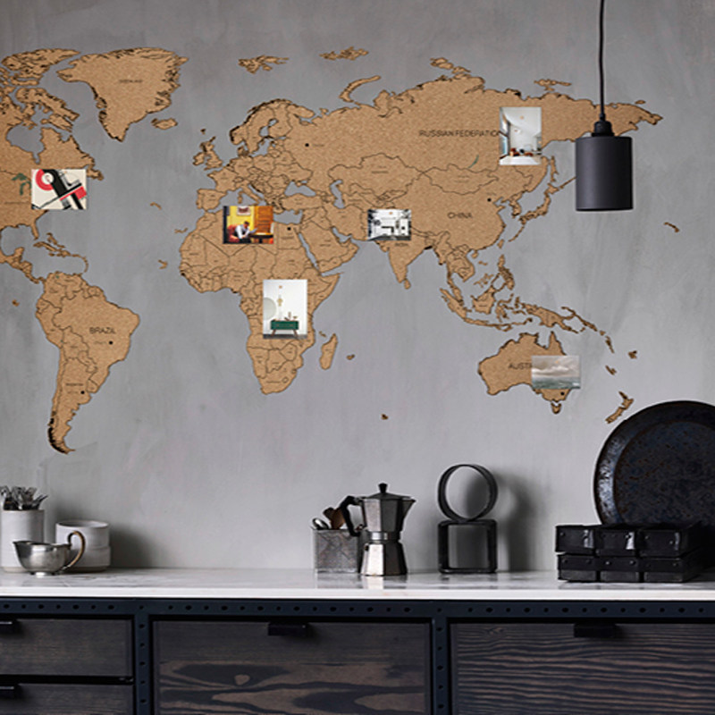 Customized cork stereo 3D map of China wall decoration wall with background wall hanging travel card