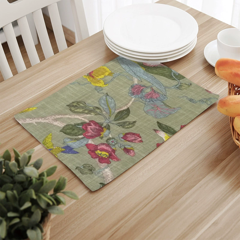 Các tấm bếp dao kéo mới Trung Quốc bát mat mat bảng nồi mat chống nóng vải bông placemat ins gió - Khăn trải bàn khăn bàn hội nghị