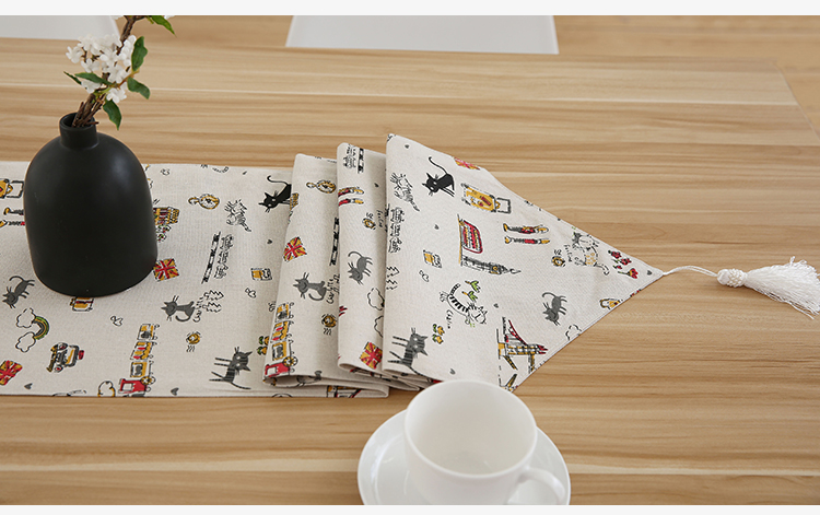 Bắc âu Trung Quốc-phong cách Hàn Quốc-phong cách cotton và linen hiện đại nhỏ gọn nhỏ tươi tủ TV khăn trải bàn nghệ thuật giường cờ bảng cờ bàn cà phê