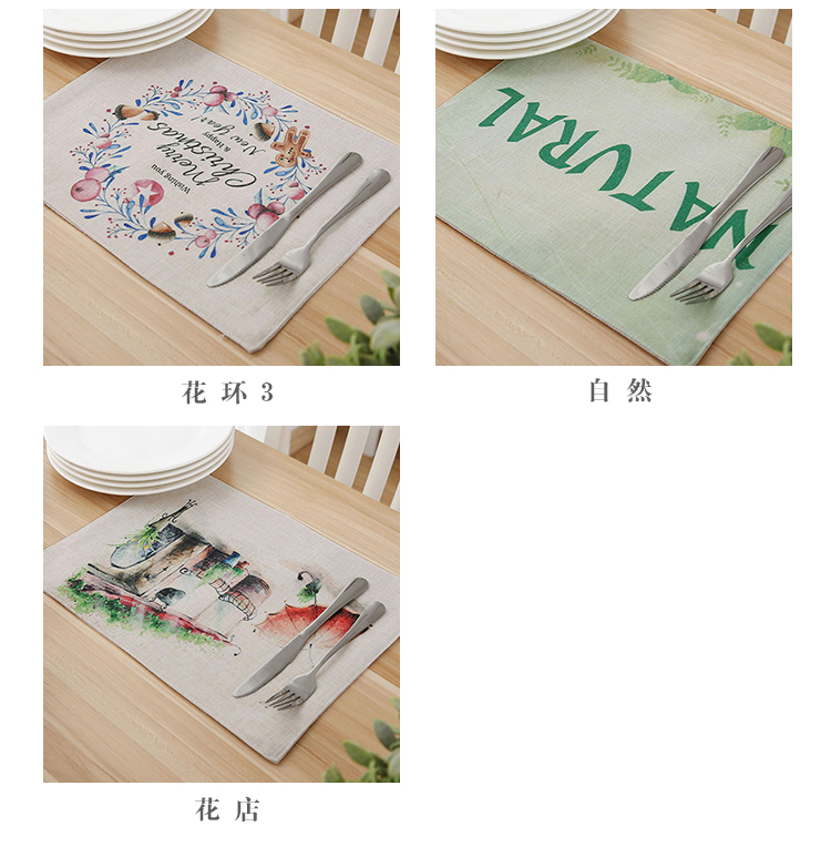 Dày hai lớp vườn bông placemat chống bỏng cách nhiệt pad vải placemat coaster bảng mat pad pad bát trà bát mat