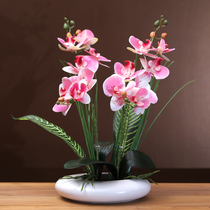 High-end Butterfly Lan Emulation Flower Fake Flowers Modern Brief Living Room Genguan Front Office Decoration Potted Silk Flowers Floral Art Pendulum Pieces