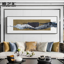 Weiyihui original new Chinese sofa background wall abstract oil painting hand-painted decorative painting