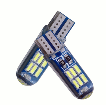 Car led width light t10 4014 15smd silicone high-brightness width light license plate light modified car headlight