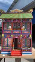 1 1 meters high funeral burning paper paper live paper room white thing haunted house folding villa paper tie folding bamboo frame spirit house