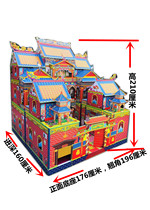 Folding Spirit House Paper House Paper House Dark House Paper House Paper House Fast Loading Paper Villa Courtyard Paper Live Zha Ling Factory Direct Sales