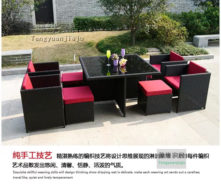 Bàn ghế ngoài trời sân vườn mây bàn ghế kết hợp bàn ghế ban công bàn cà phê giải trí wicker ghế năm mảnh bàn ăn và ghế - Bàn ghế ngoài trời / sân ghế ngoài trời