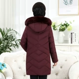 Пуховик, куртка для матери, коллекция 2021, для среднего возраста, средней длины, увеличенная толщина, большой размер