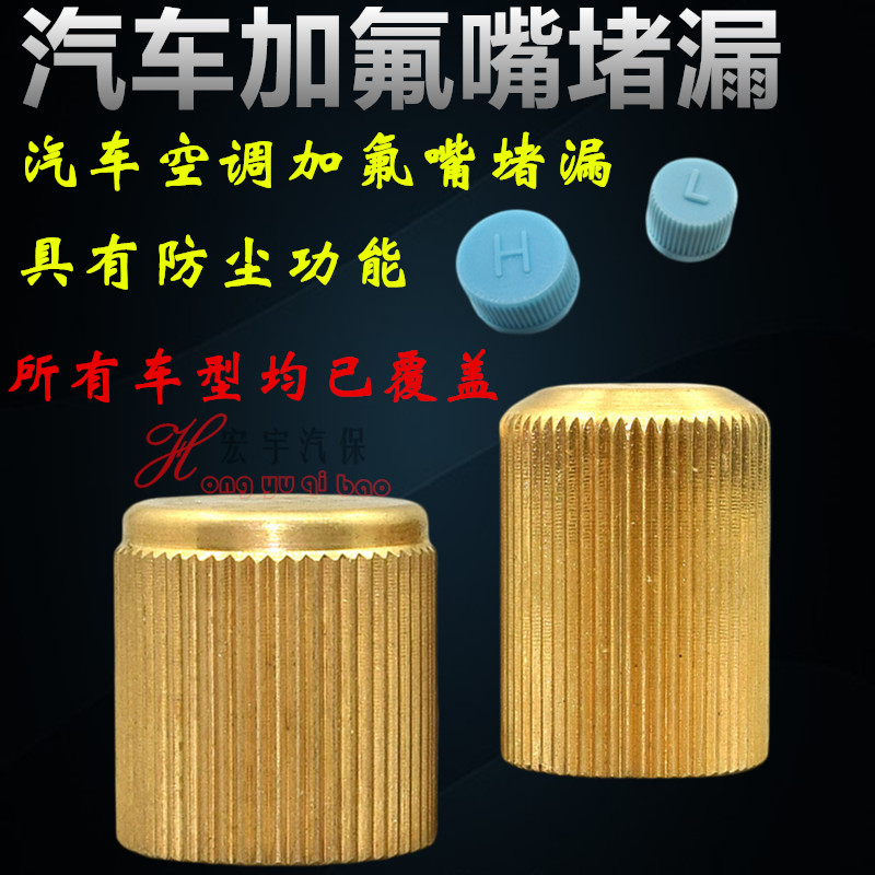 Automotive Air Conditioning Pipe Dust Cap Gfluoride Mouth Cover Filling Sigh Mouth Cover Snow Germline Head Cap Leak Snow Germline Copper Lid