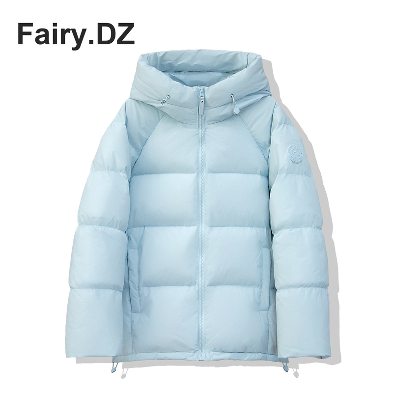 Fairydz Women's Short down Jacket 2026 Winter New Hooded New National Standard 95% White Duck down Puffer Jacket Thickened