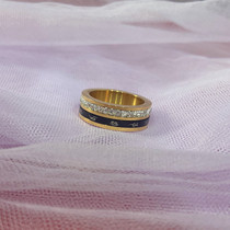 Dingdingtai brand special handicrafts diamond turning ring closed ring with diamond ring one size fits all and does not fade