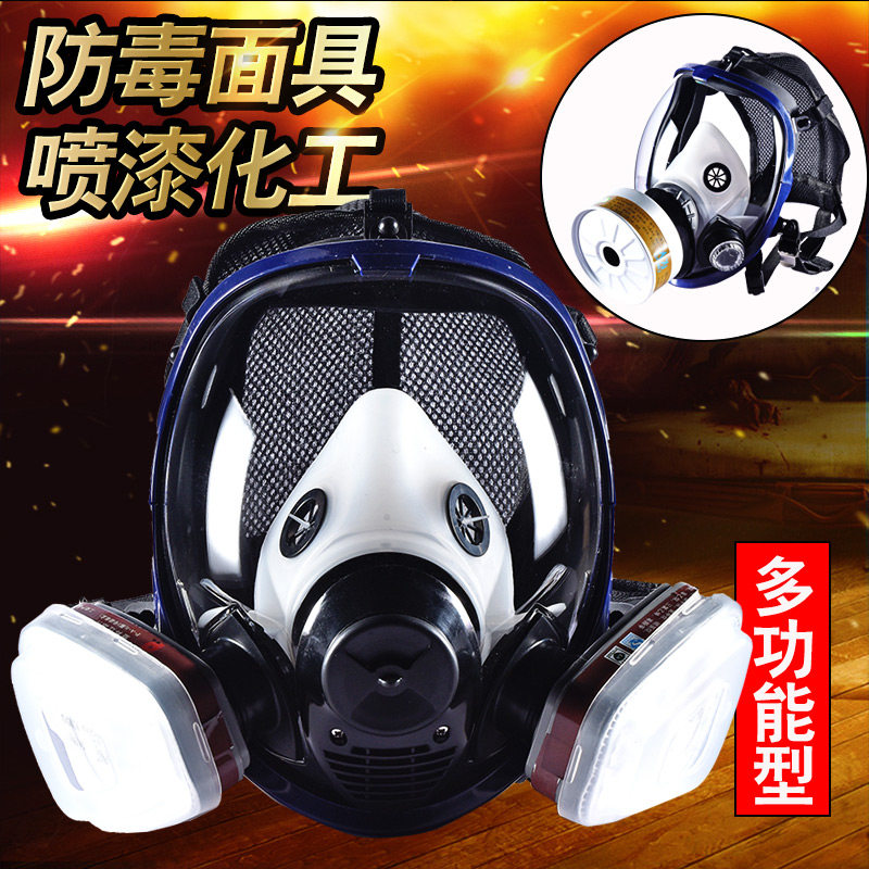 消毒面具防毒防烟面罩全面罩喷漆场消防防工业粉尘防异味喷涂气体