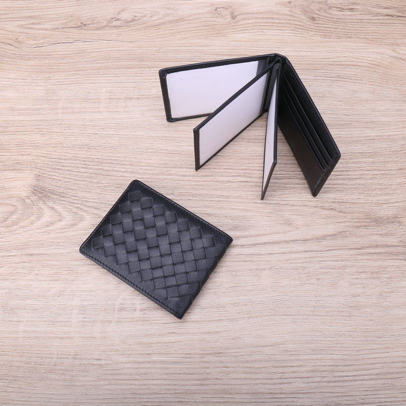 2021 new genuine leather driving license leather jacket male ultra-thin woven card bag line driving license integrated bag jacket driver's license sleeve