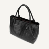 Плетеная барсетка, вместительная и большая универсальная сумка, из натуральной кожи