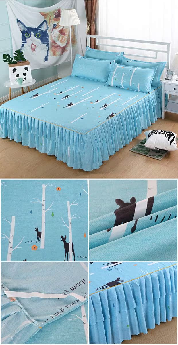 Váy đơn Váy Simmons trải giường nệm bọc nệm chống trượt chống bụi che phủ 1,8 m 2.0m xù giường váy