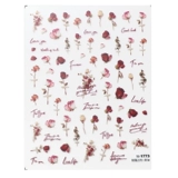 Ретро наклейка с розой в составе, декор, ювелирное украшение, накладные ногти для ногтей, брендовые аксессуары, 2024 года, новая коллекция, популярно в интернете, в цветочек