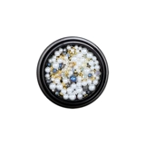 Круглые платиновые накладные ногти из жемчуга для маникюра, аксессуары, ювелирное украшение, смешанное украшение для ногтей