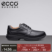 ECCO Aibu Leather Casual Shoes Men's Lace Business Dress Shoes Work Shoes Fusion Series 500104