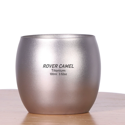 Range Rover Outdoor Pure Titanium Double -Layer Cup Iosulation Anti -Fall Antiffling Adult Simple Loth Routh Small Cup Beer Stack Single Tea Cup Cug Fu
