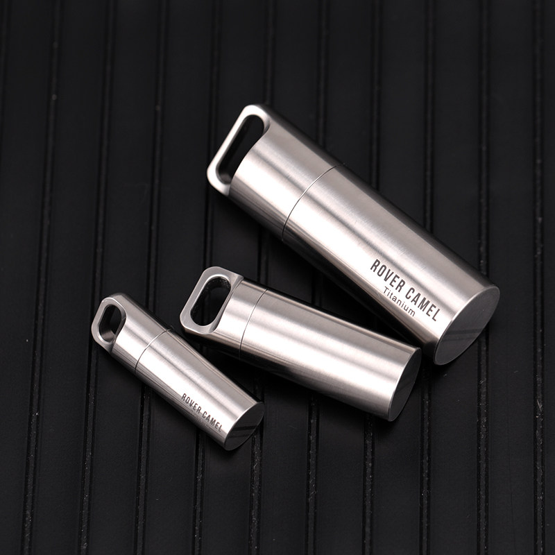 Sweep Outdoor Pure Titanium Seal Carry-on Emergency Medicine Warehouse Portable Field Waterproof Equipped Pill Capsule Containing bin