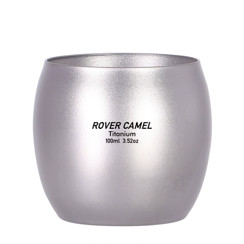 Range Rover Outdoor Pure Titanium Double -Layer Cup Iosulation Anti -Fall Antiffling Adult Simple Loth Routh Small Cup Beer Stack Single Tea Cup Cug Fu
