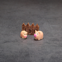 Pig farm childrens house toys for boys and girls ornaments mini cute ultra-small miniature simulation animal model