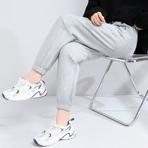 Sports pants women 2021 new large size loose slim gray Harlan Wei pants leg casual pants children spring and autumn