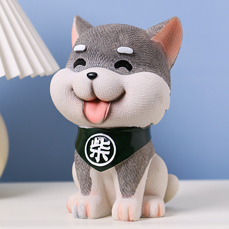 Creative cute Wangs puppies save money pot 2023 new children male and female children only can't get out of the student store money storage tank-Taobao