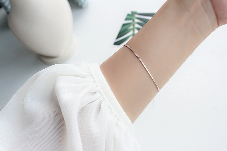 Bracelet de cheville Femme       en Argenterie - Ref 3103881 Image 15