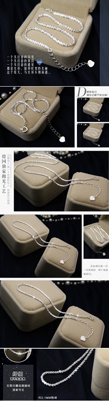Siêu flash! Phong cách tối giản ngôi sao Hàn Quốc 925 sterling bạc vòng chân nữ mô hình không gây dị ứng Phiên bản Hàn Quốc cá tính sinh viên gợi cảm