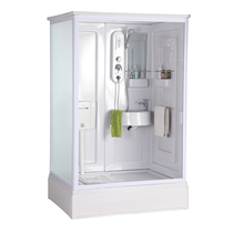 Integral shower room with squat toilet Integrated bathroom Integral shower room with squat toilet washbasin