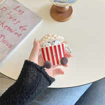 Fun and creative silicone popcorn suitable for Apple headphone protective cover airpodspro2 wireless Bluetooth headphone case third generation airpod1 generation ipod headphone case airpods